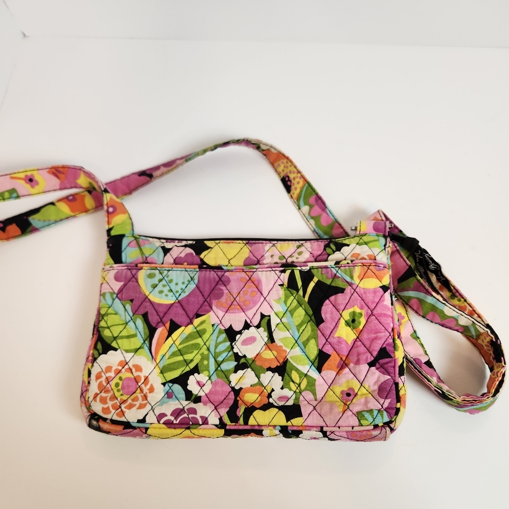 Vera Bradley Purse Over Shoulder Floral Print Pockets Card Slots Crossbody - Picture 5 of 12